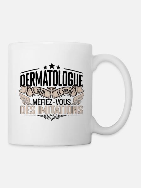 Dermatologue cadeau Dermatologue le vrai Dermatolo - Mug blanc - blanc