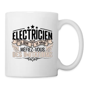 Électricien cadeau Électricien le vrai Électricien - Mug blanc - blanc - Droite