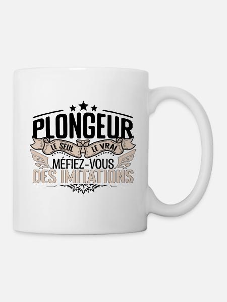 Plongeur cadeau Plongeur le vrai Plongeur - Mug blanc - blanc