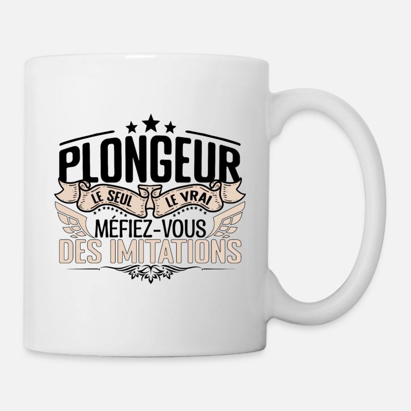 Plongeur cadeau Plongeur le vrai Plongeur - Mug blanc - blanc