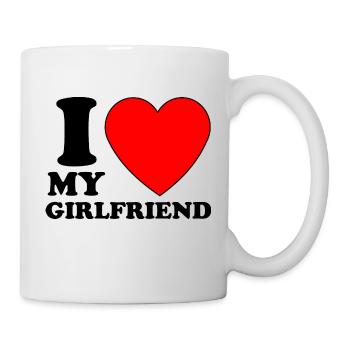 Ich liebe meine Freundin - Herz - Tasse - Weiß - Rechts