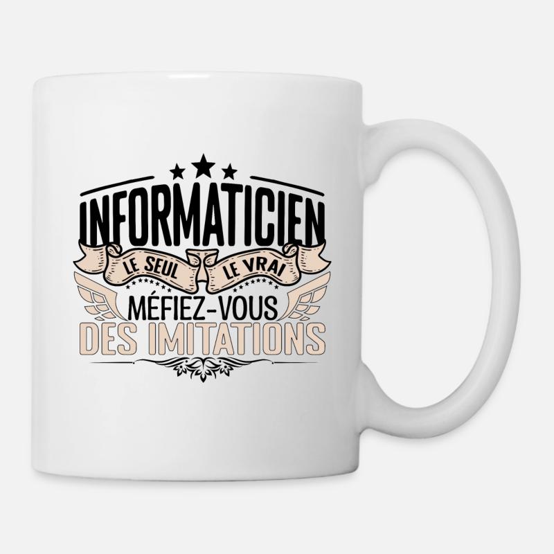 Informaticien cadeau Informaticien le vrai Informa - Mug blanc - blanc
