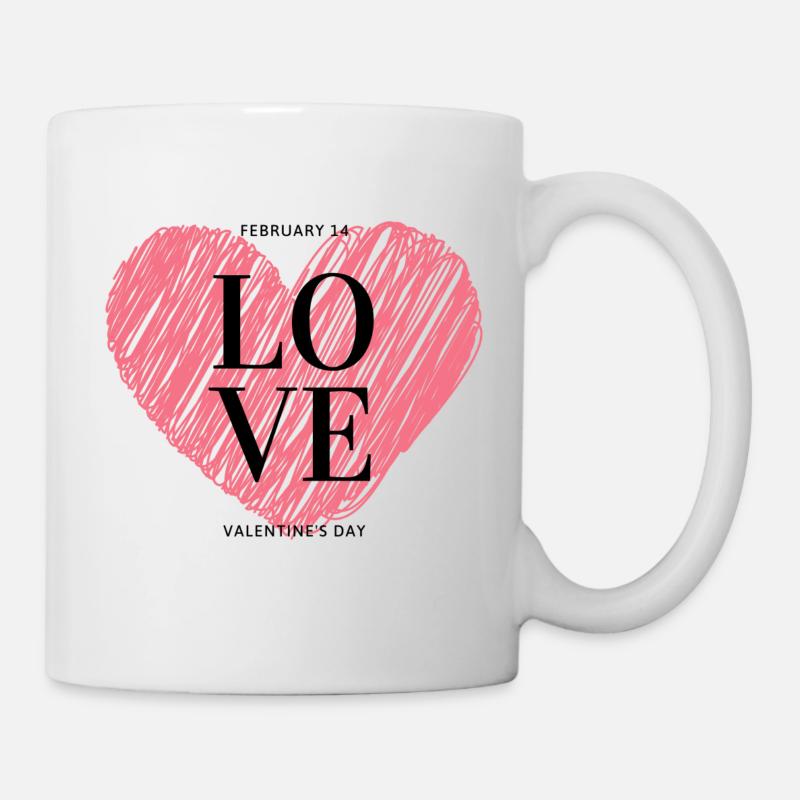Love valentinstag - Tasse - Weiß