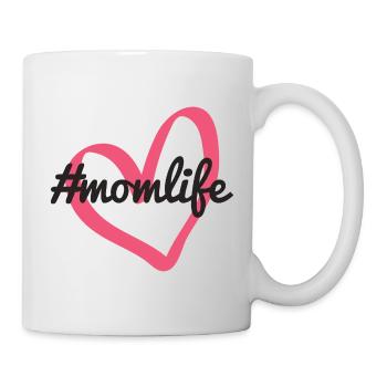 #MOMLIFE Mama Design Mutterherz Mutterlieb - Tasse - Weiß - Rechts
