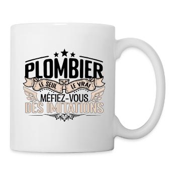 Plombier cadeau Plombier le vrai Plombier - Mug blanc - blanc - Droite