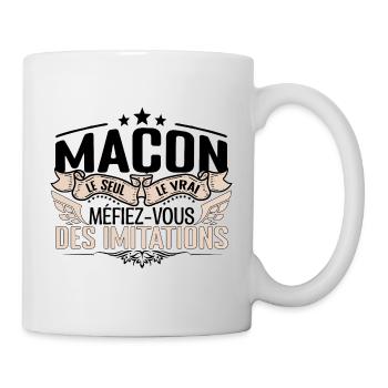 Maçon cadeau Maçon le vrai Maçon - Mug blanc - blanc - Droite