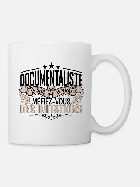 Documentaliste cadeau Documentaliste le vrai Docum - Mug blanc - blanc
