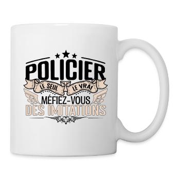 Policier cadeau Policier le vrai Policier - Mug blanc - blanc - Droite