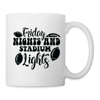 Vendredi soir et lumières du stade - Football - Mug blanc - blanc - Droite