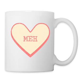Meh Zuckerherz Lustiger Spruch Text Herz - Tasse - Weiß - Rechts
