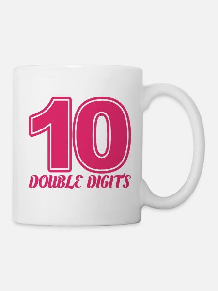 Geschenk zum 10. Geburtstag, 10 Jahre alt, für Jungen & Mädchen - Tasse - Weiß