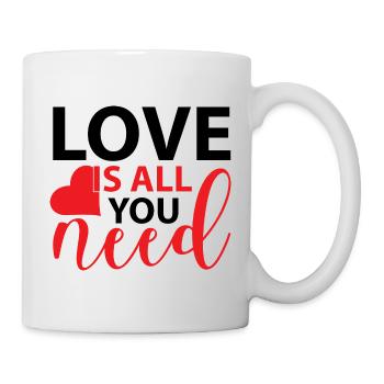Love Is All You Need - Tasse - Weiß - Rechts