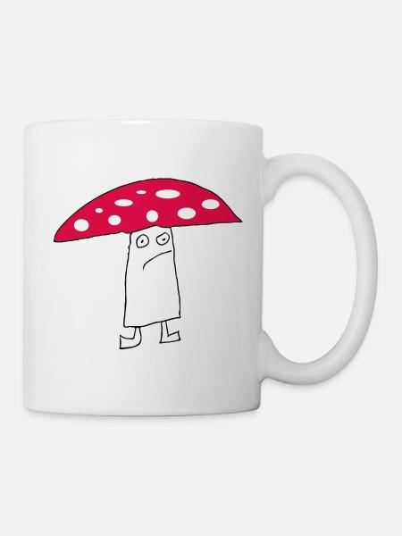 Trauriger Pilz - Tasse - Weiß