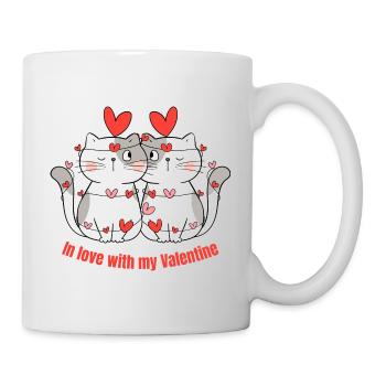 Amoureux de ma Valenttine - Mug blanc - blanc - Droite