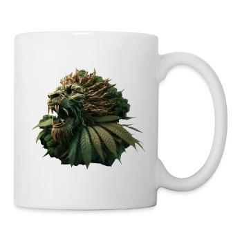 keep calm lion cannabis lion hemp - Mug - white - Right