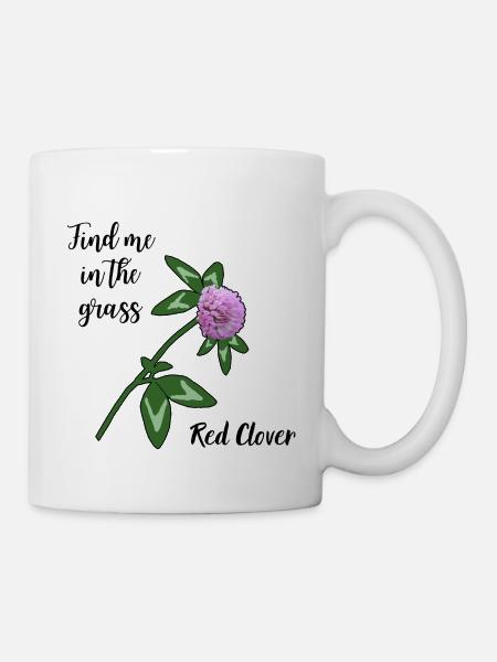 Find me in the grass... red clover - Mug - white