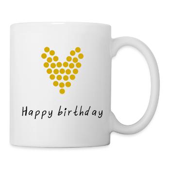 HAPPY BIRTHDAY. JOYEUX ANNIVERSAIRE. ANNIVERSAIRE. - Mug blanc - blanc - Droite
