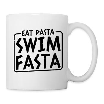 Eat Pasta Swim Fasta 14 - Tasse - Weiß - Rechts