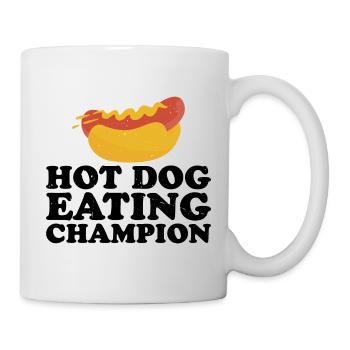 Champion mangeur de hot-dogs 10 - Mug blanc - blanc - Droite