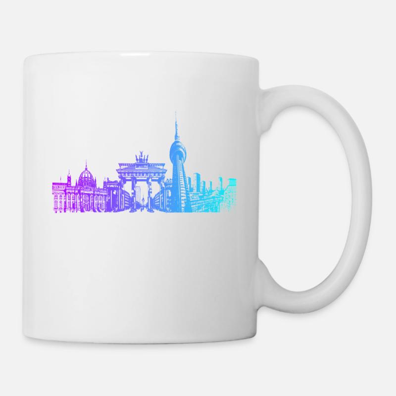 Berlin Stadt Skyline - Tasse - Weiß