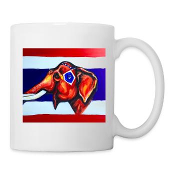 elefant thaiflagge - Tasse - Weiß - Rechts