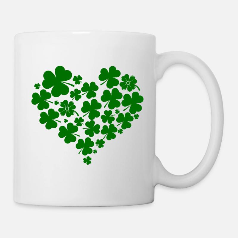 Clover Heart Saint-Patrick - Mug blanc - blanc