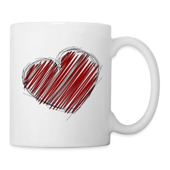 HEART. HEARTS. SAINT VALENTINE. LOVE. LOVE. CHRISTMAS - Mug - white - Right