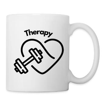 GYM is my therapy - Mug - white - Right