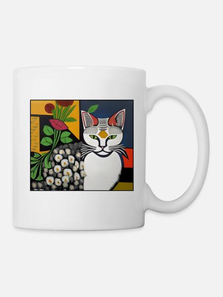 katzen 013red - Tasse - Weiß