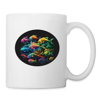 BEAUX POISSONS NAGEANT - Mug blanc - blanc - Droite