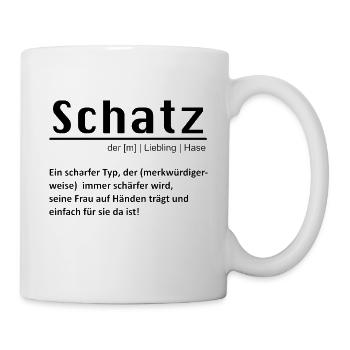 Schatz - Tasse - Weiß - Rechts