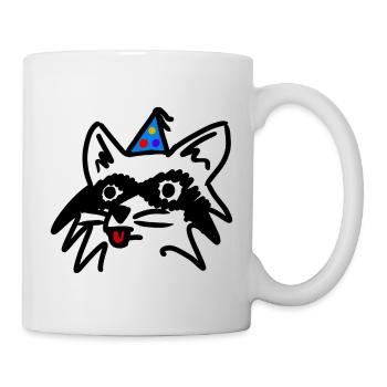 Raccy Raccoon Birthday Celebration - Mug - white - Right