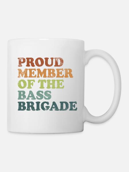 Fier membre de la Bass Brigade - rétro sombre - Mug blanc - blanc