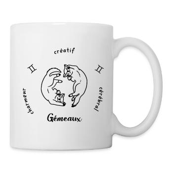Gémeaux signe du zodiaque - astrologique - Mug blanc - blanc - Droite