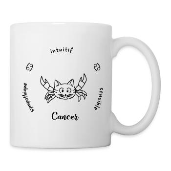 Cancer signe du zodiaque - astrologique - Mug blanc - blanc - Droite