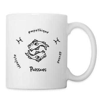 Poissons signe du zodiaque -astrologique - Mug blanc - blanc - Droite