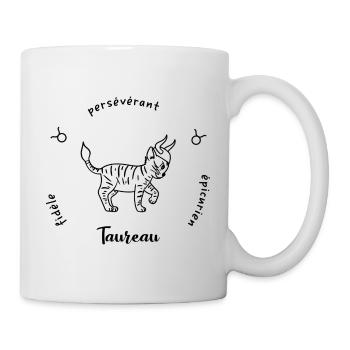 Taureau signe du zodiaque - astrologique - Mug blanc - blanc - Droite