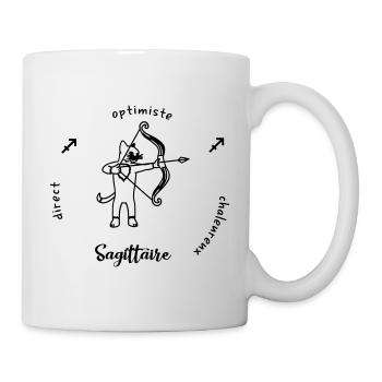 Sagittaire signe du zodiaque - astrologique - Mug blanc - blanc - Droite
