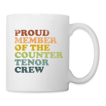 Proud Member of the Countertenor Crew - retro - Mug - white - Right