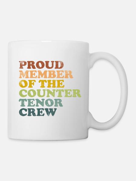 Fier membre du Countertenor Crew - rétro - Mug blanc - blanc