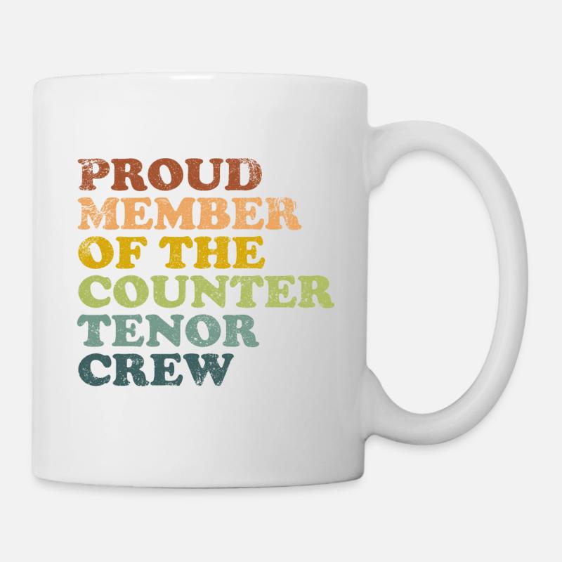 Fier membre du Countertenor Crew - rétro - Mug blanc - blanc
