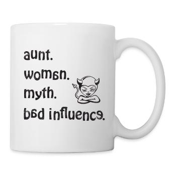 étonné. Femme. mythe. Mauvaise influence - Rétro - Mug blanc - blanc - Droite