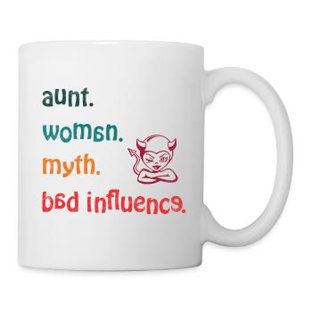 étonné. Femme. mythe. Mauvaise influence - Rétro - Mug blanc - blanc - Droite