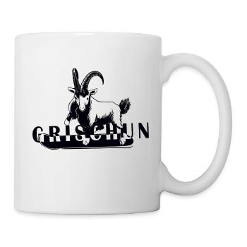 Grischun Steinbock Snowboard - Tasse - Weiß - Rechts