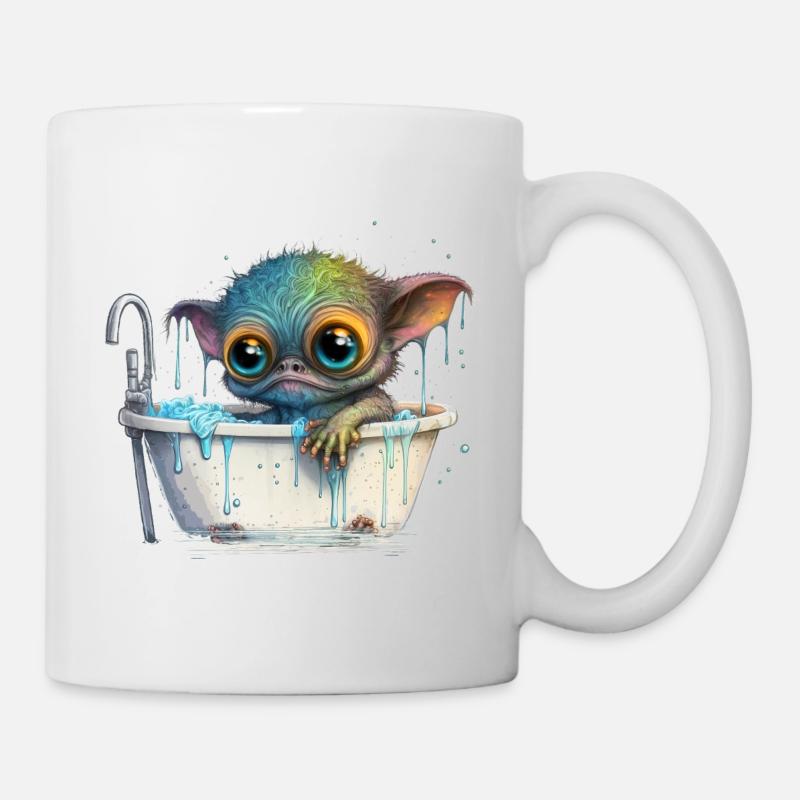 Niedlicher Alien - Tasse - Weiß
