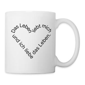 Lebensfreude pur - Tasse - Weiß - Rechts
