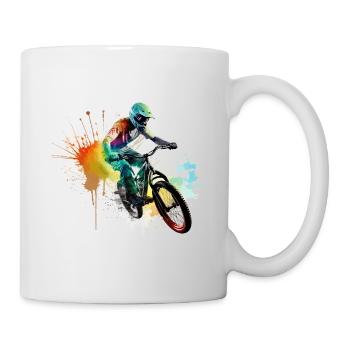 BMX Bicycle Biker Stunt Trick Freestyle Splash - Mug - white - Right