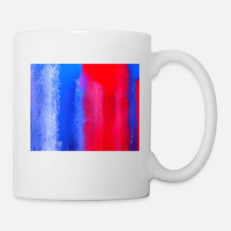 blue and red painted - Tasse - Weiß