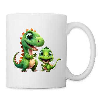Dinosaur Baby Tyrannosaurus Two Dino T-Rex - Mug - white - Right