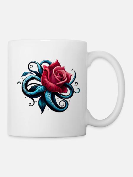 ROSE Tatoo - Tasse - Weiß